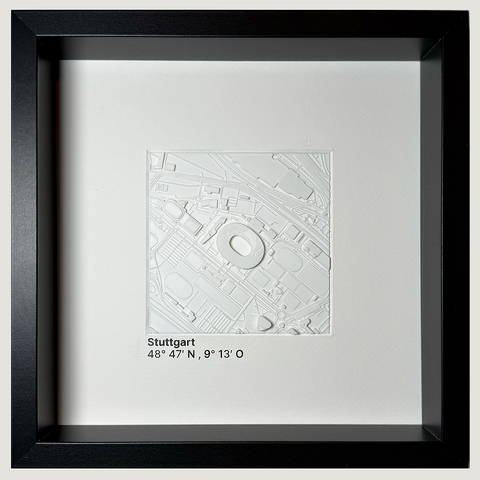 Stuttgart - Stadion 12x12 cm
